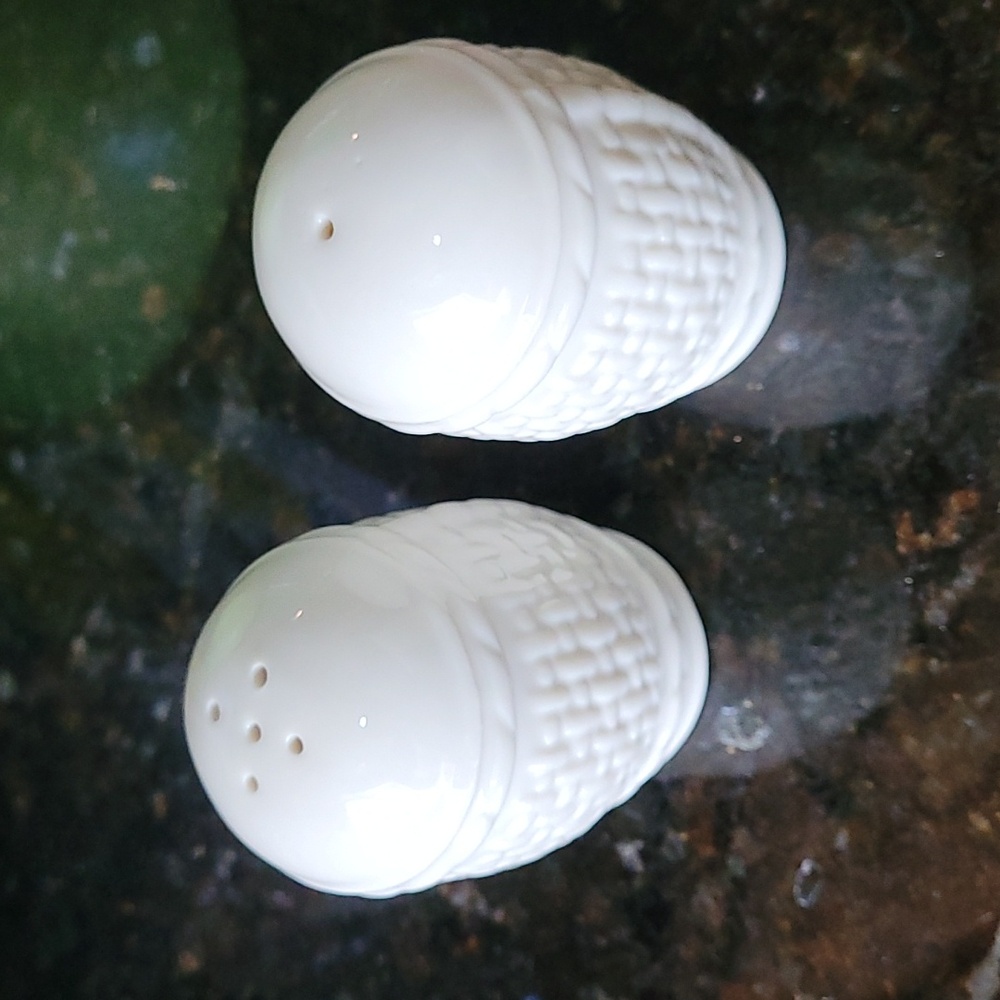 Belleek Cream Textured Salt And Pepper St. Patrick's Day 💚 is coming!